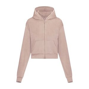 Unopened SKIMS Velour hoodie in shade dusk, size L.